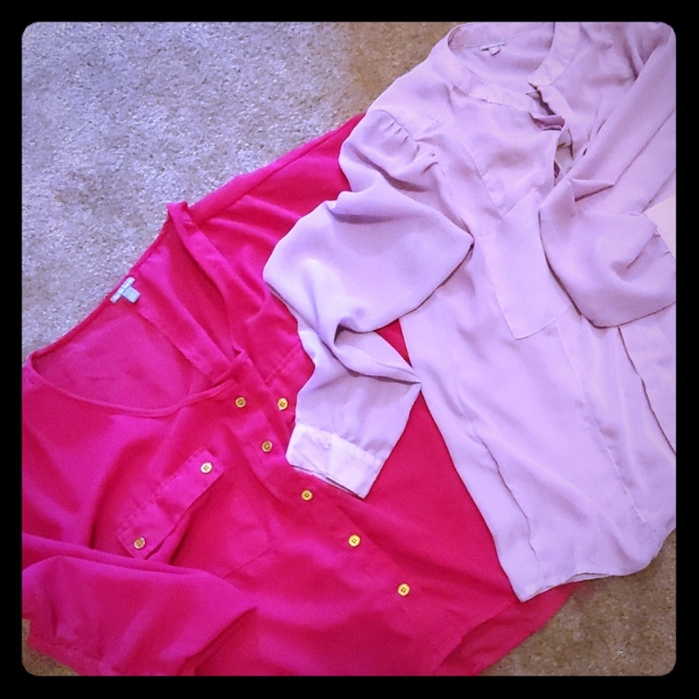 Two Charlotte Russe sheer Blouses